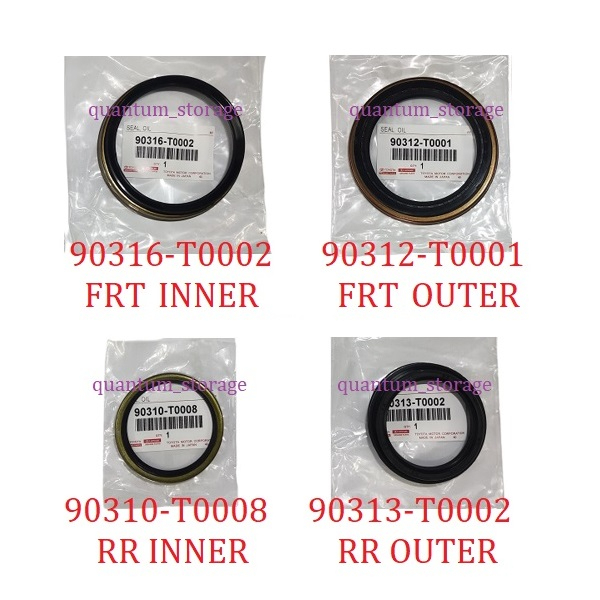 Toyota Oil Seal Wheel Hub Inner Outer 90312T0001 90316T0002 90310