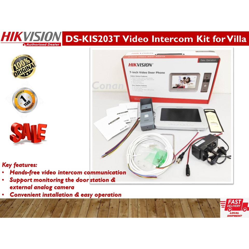 HIKVISION DS-KIS203T Video Door Phone / Video Intercom Kit / Analog Kit ...