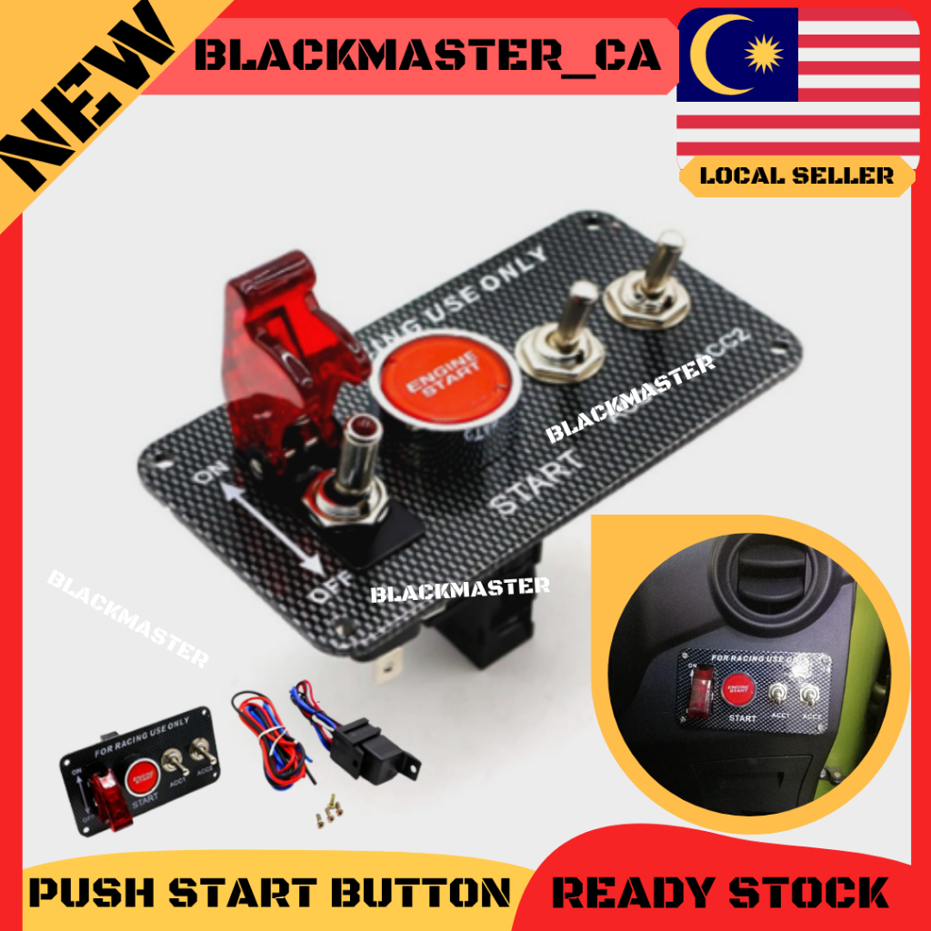 Racing Car Ignition Switch Panel Engine Start Start Push Button Led