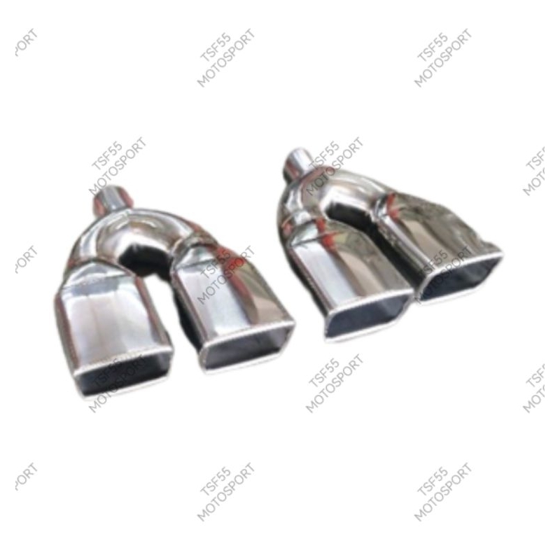 Car Muffler Exhaust Stainless Steel Twin Tip Dual Tip Pipe Tailpipe End