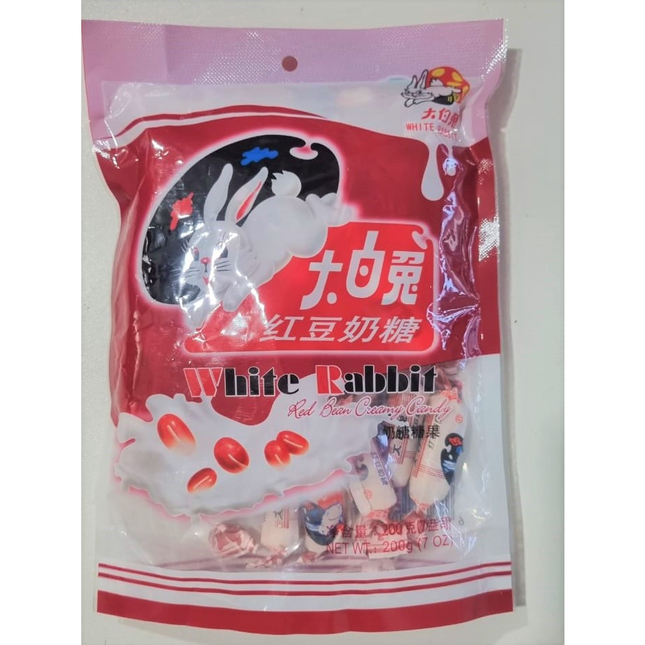 White Rabbit 大白兔 Creamy Candy (Packet) 奶糖 Red Bean 200g | Shopee ...