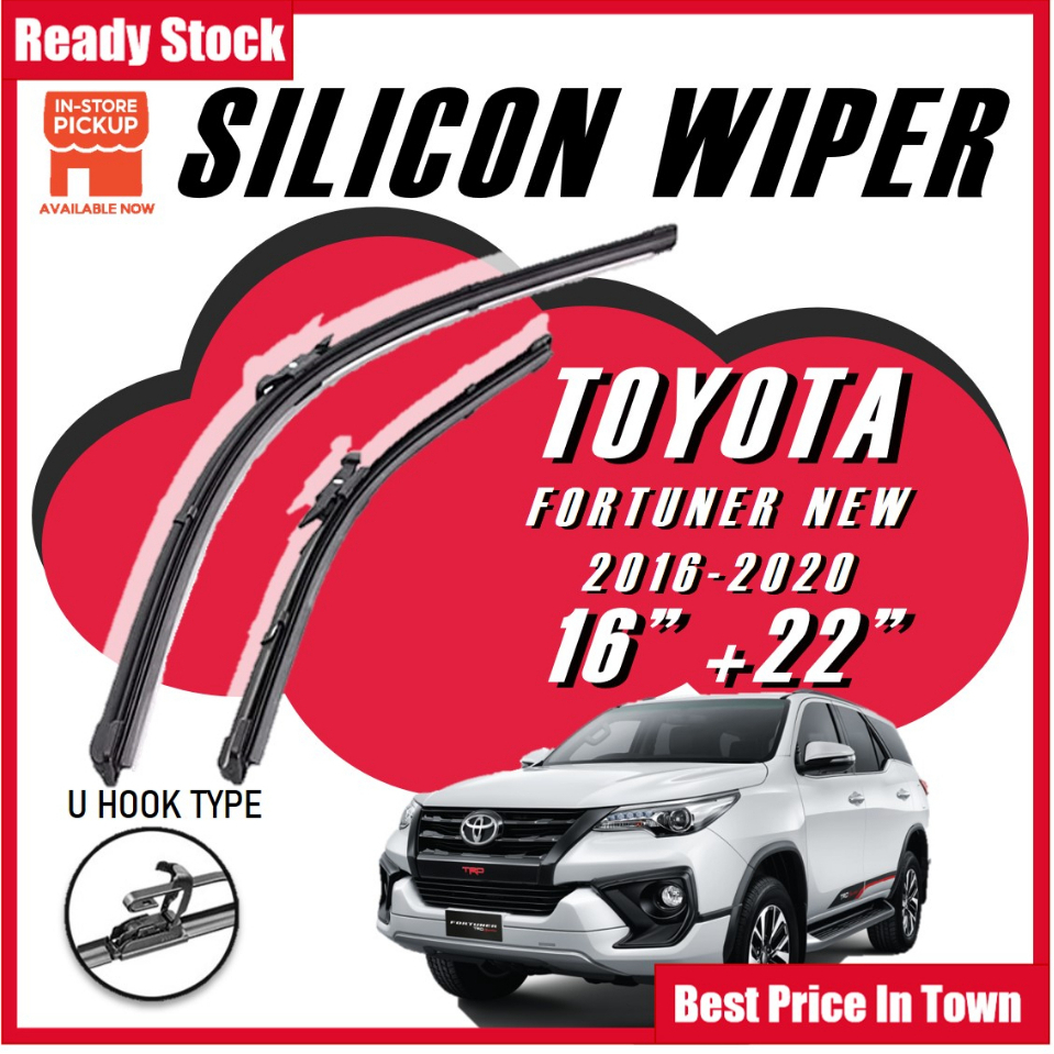 Silicone Car Wiper Windshied For TOYOTA FORTUNER NEW 20162020 Wiper Kereta Bundle pengelap