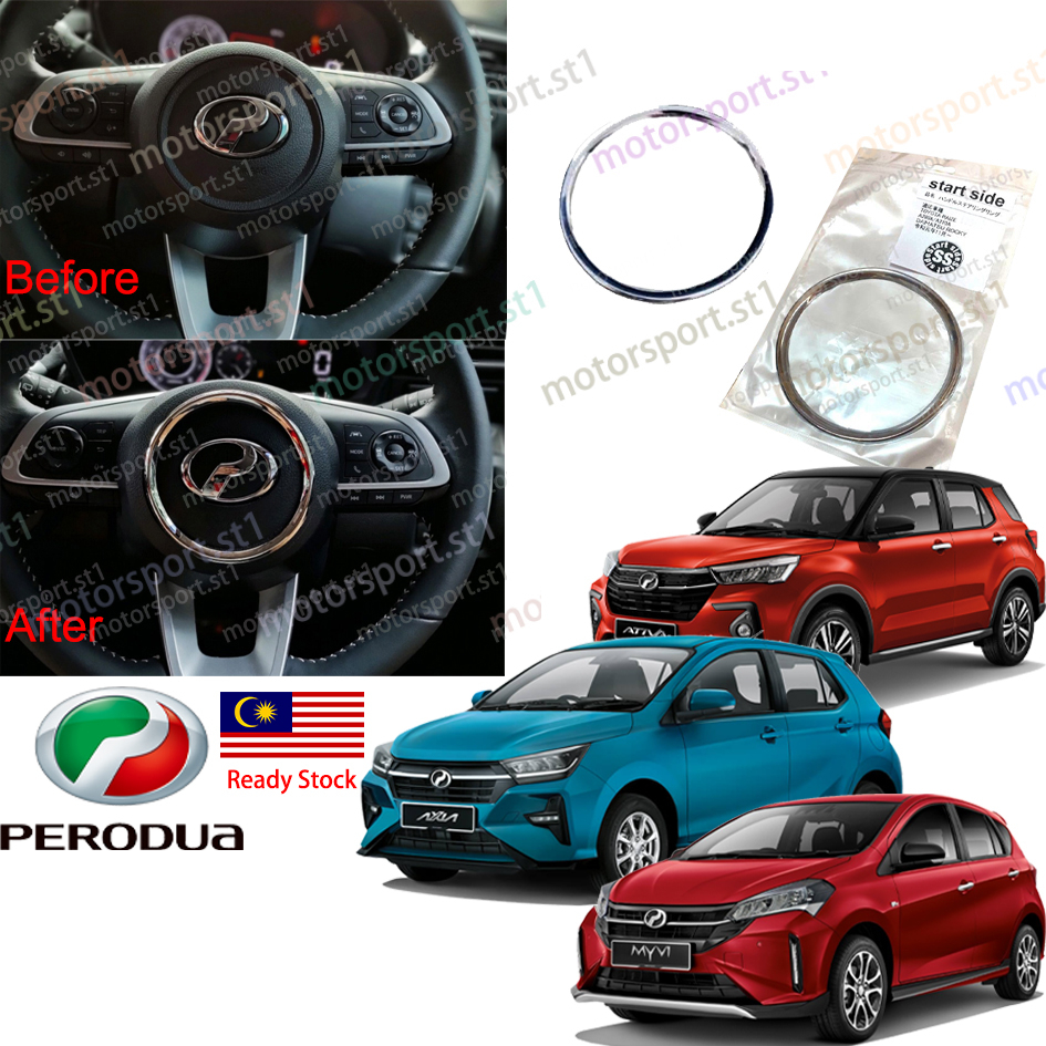 Perodua Axia 2023-2024 Ativa Myvi Facelift 2023 Steering Chrome Ring ...