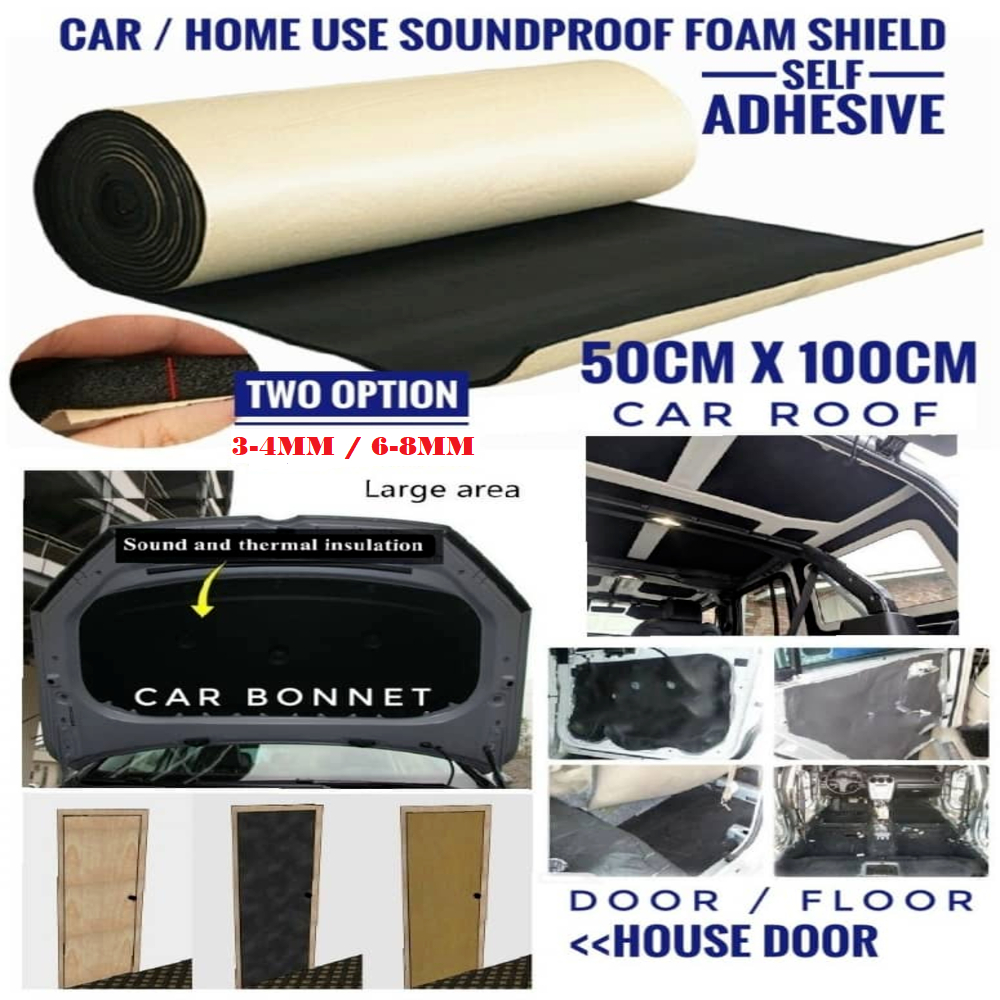 Car Sound Proof Sponge Foam Insulation Heat Soundproofing Mat Door ...