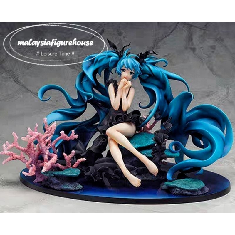 25CM HATSUNE MIKU DEEP SEA SINGER COPY RESIN ACTION FIGURE STATUE MODEL ...