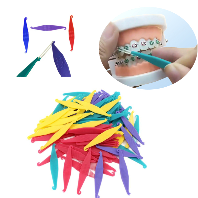20 Pcs Dental Elastic Placer for Braces Disposable Orthodontic Rubber