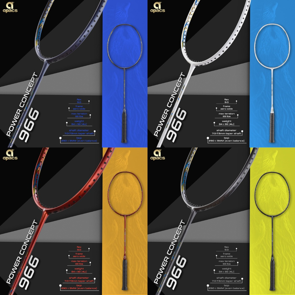 Apacs Lethal 9 4UG2 Head Heavy Badminton Racket Max Tension 38lbs ...