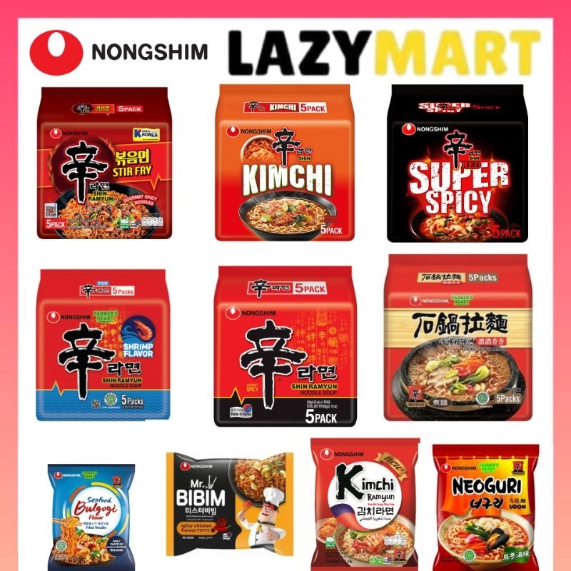 NongShim Korea Shin Ramyun Gourmet Spicy / Super Spicy / Stir Fry ...