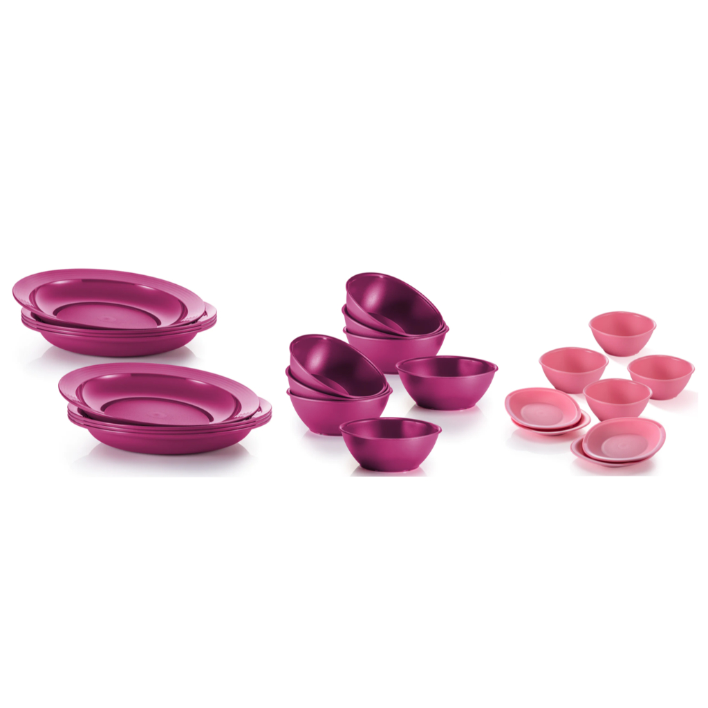 Lot De Coupes Desserts Tupperware – Plateau à Fruits Et Friandises, Couleur Violet, Neuf