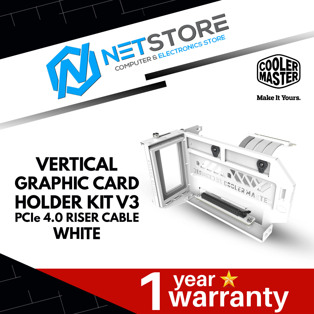 COOLER MASTER VERTICAL GRAPHIC CARD HOLDER KIT V3 PCIe 4.0 RISER CABLE ...