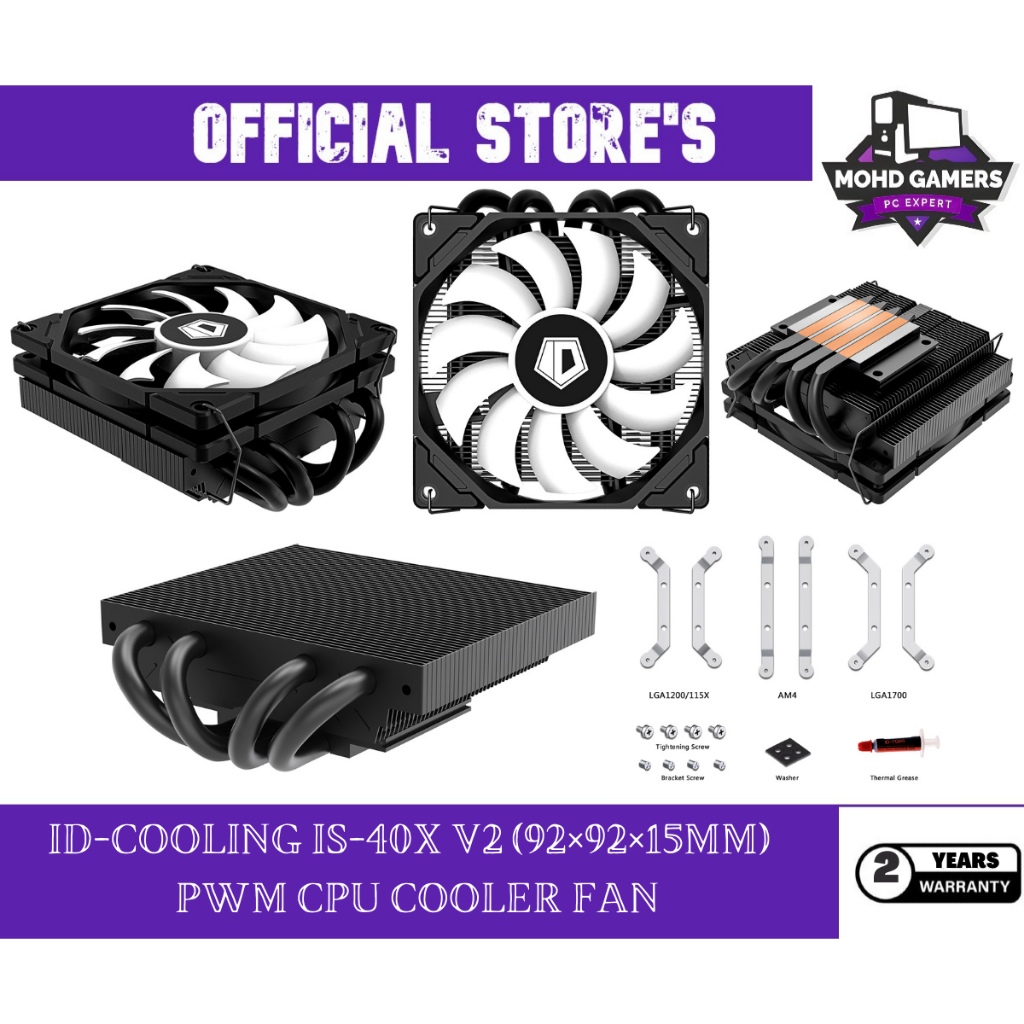 ID-COOLING IS-40X V2 (92×92×15MM) PWM CPU COOLER FAN | Shopee Philippines