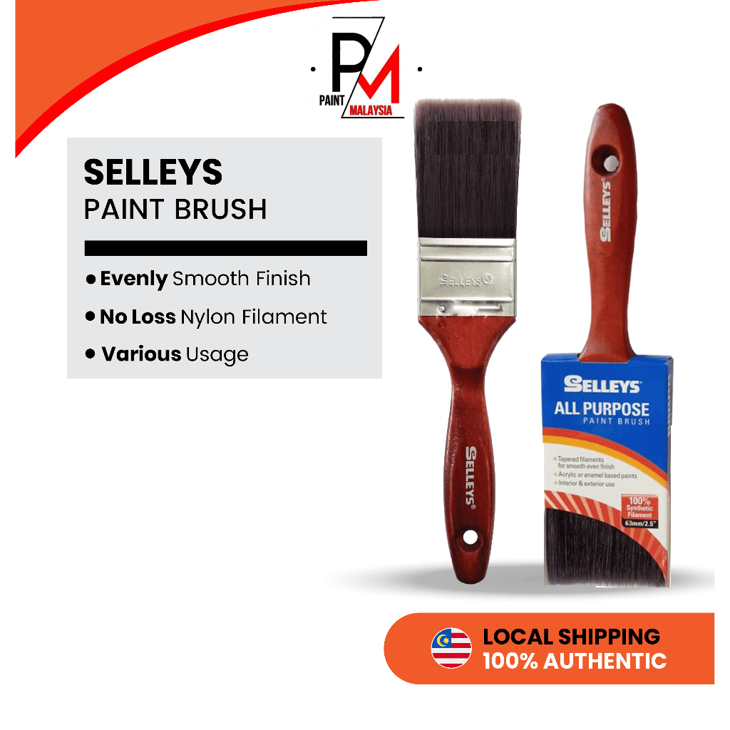 SELLEYS All Purpose Paint Brush Nylon Synthetic Filament Painting Tools