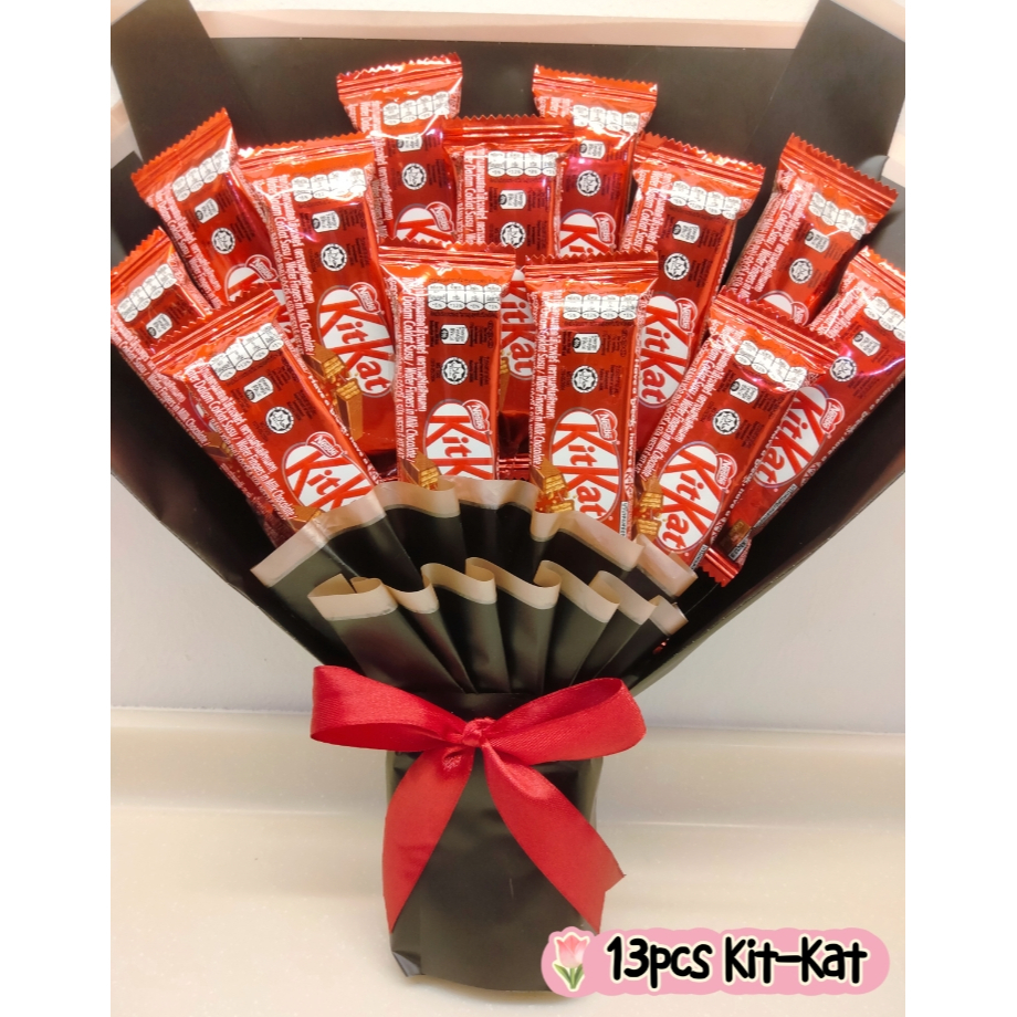 [new Arrived] Chocolate Flower Bouquet Kit-kat Bouquet & Dairy Milk 