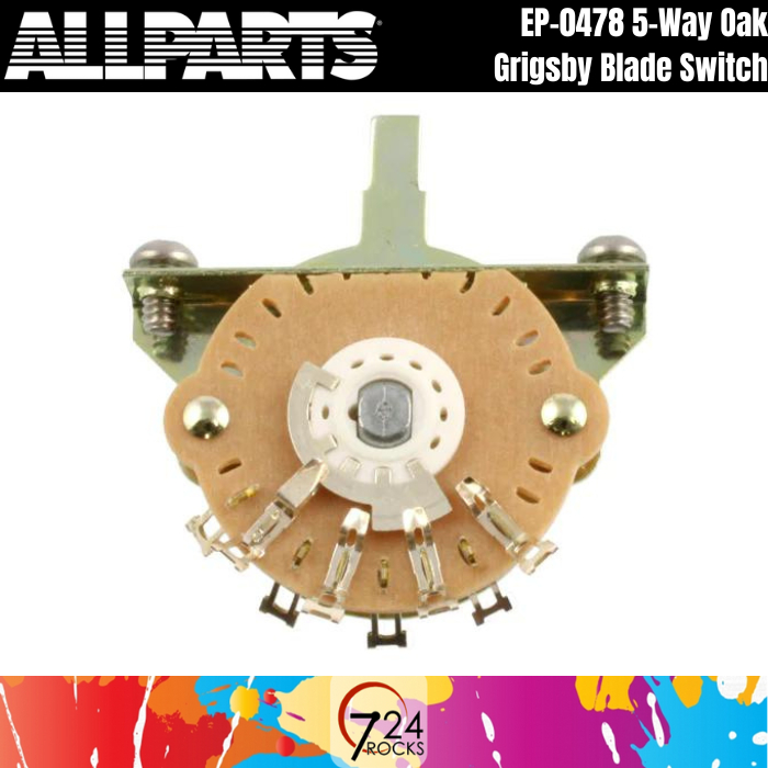 All Parts Allparts EP-0478-000 5-Way Oak Grigsby Blade Switch Guitar 5 ...