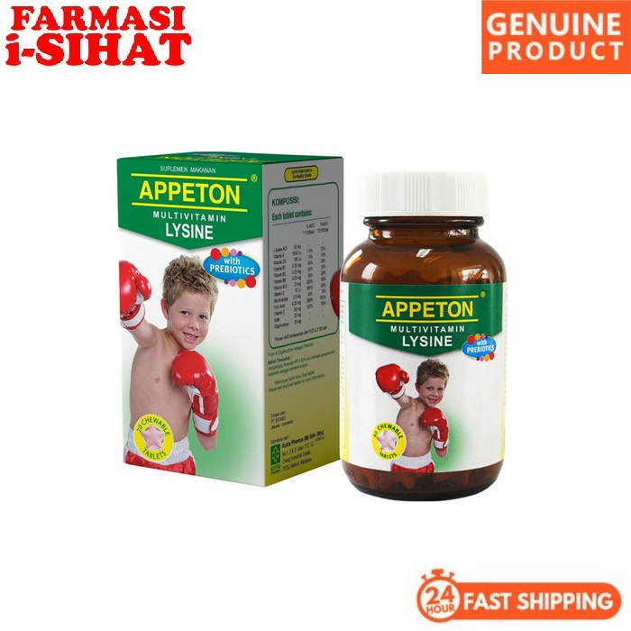 Appeton Multivitamin Lysine with Prebiotics Chewable Tablet 60's