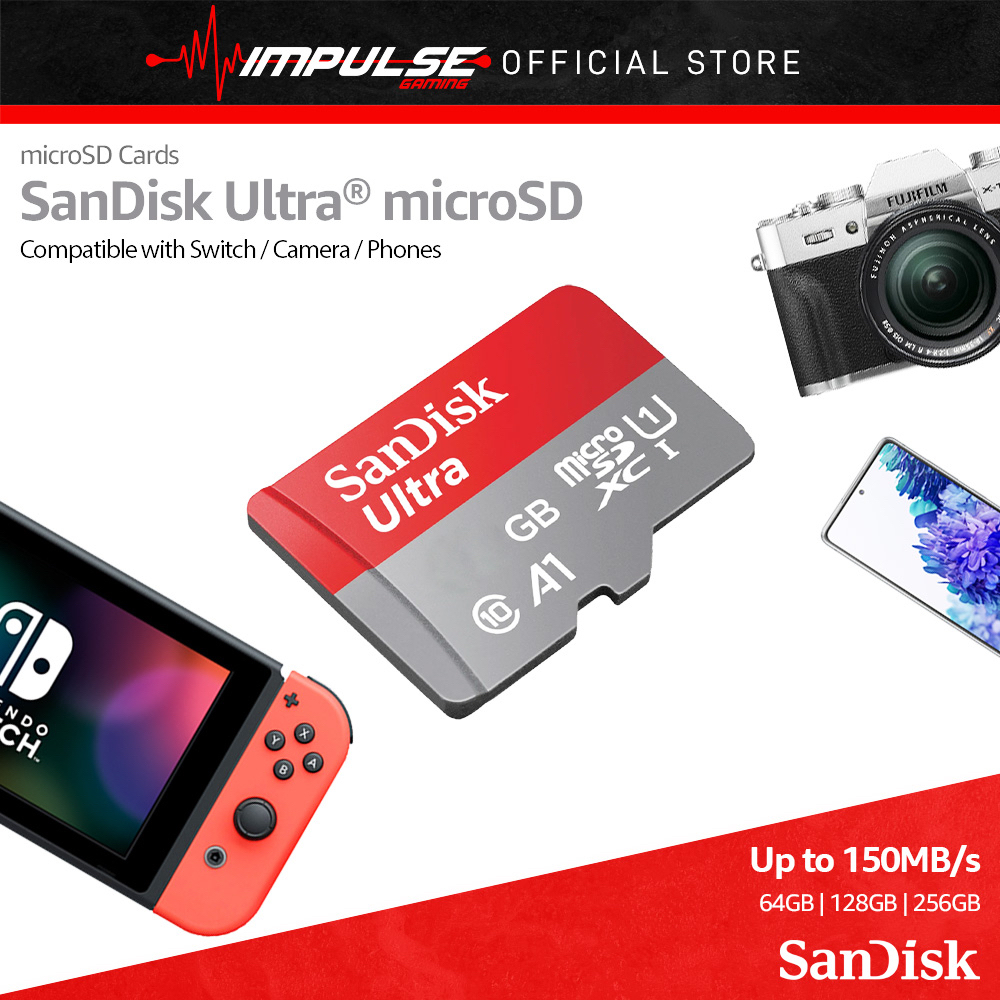 SanDisk Ultra A1 microSD Memory Card SD Card 120MB/S Class 10 - (64GB ...