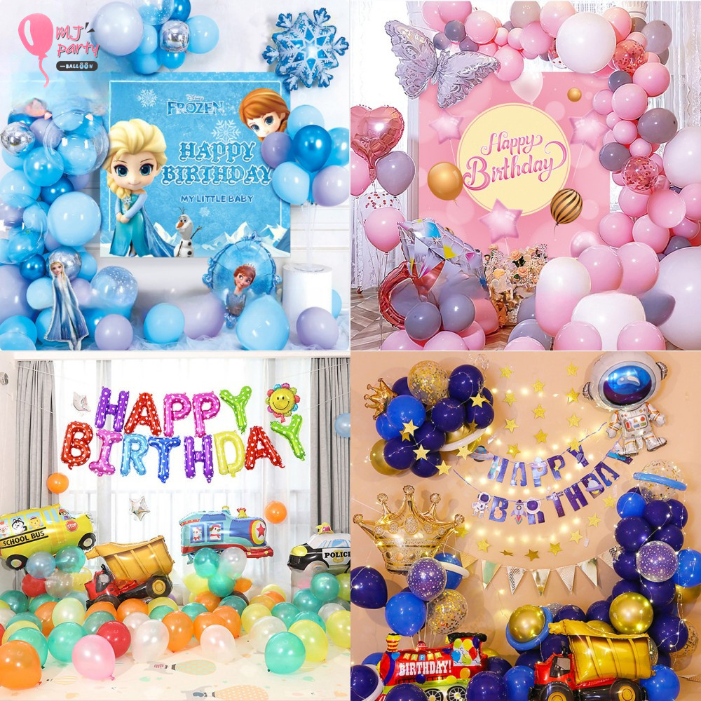 Happy Birthday Prinsessor Heliumballong 45cm