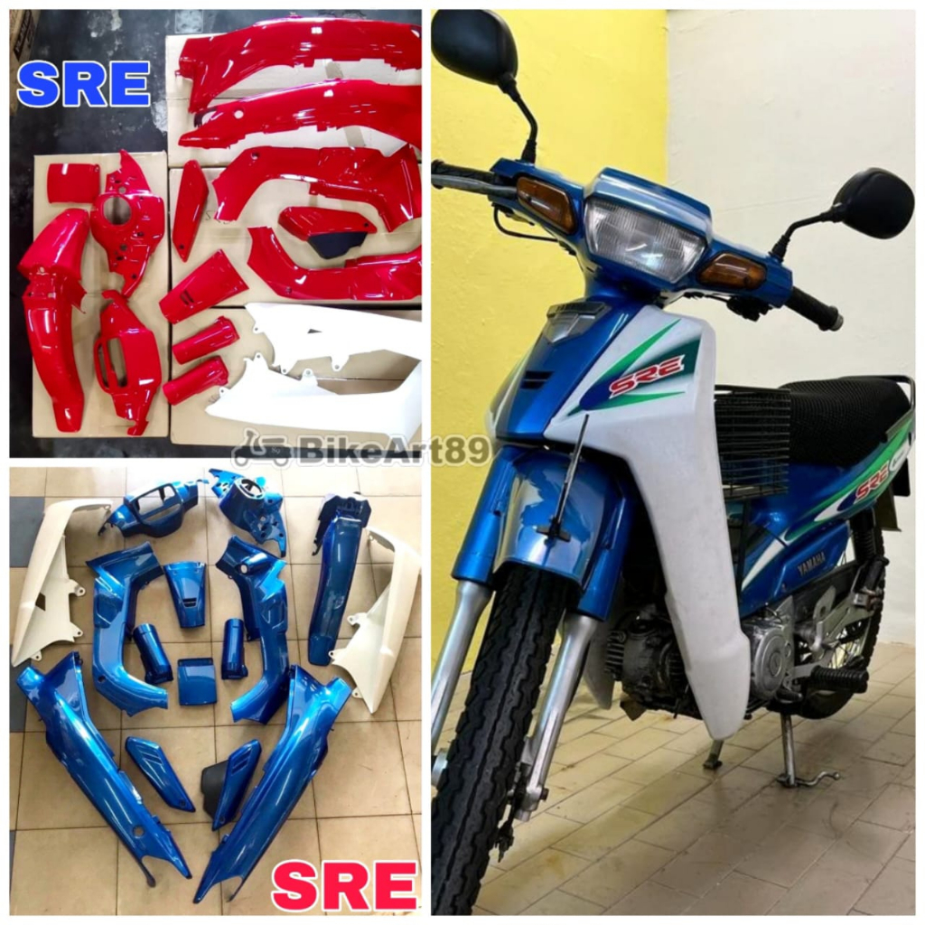 YAMAHA SRE105 SRE 105 Yamaha Body Set Colour Red / Blue Merah / Biru