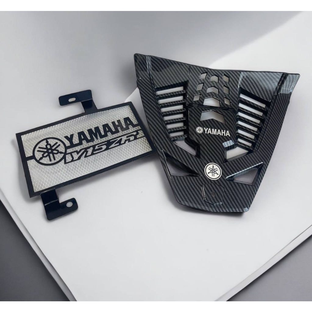 Y15ZR v1 v2 ENGINE COVER PVC CARBON Carbon Black + Y15 COOLANT