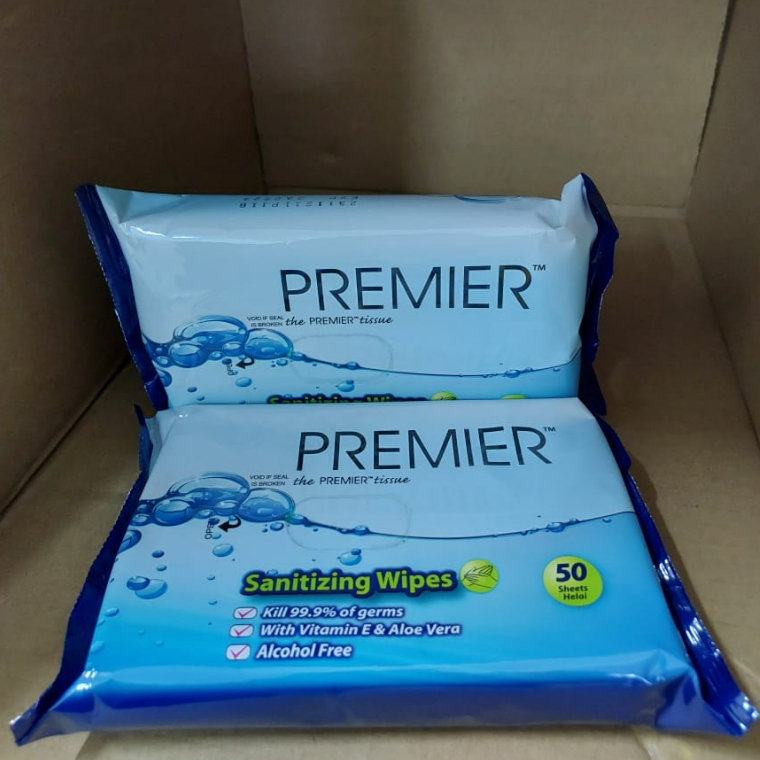 PREMIER SANITIZING WIPES 10'S & 50'S [EXPIRED 2024] TRAVEL WET TISSUE
