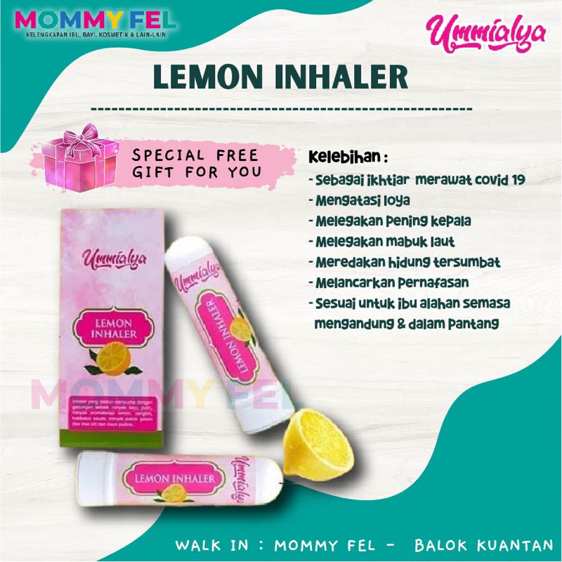 LEMON INHALER UMMIALYA RELIEVES STUFFED NOSE | Shopee Philippines