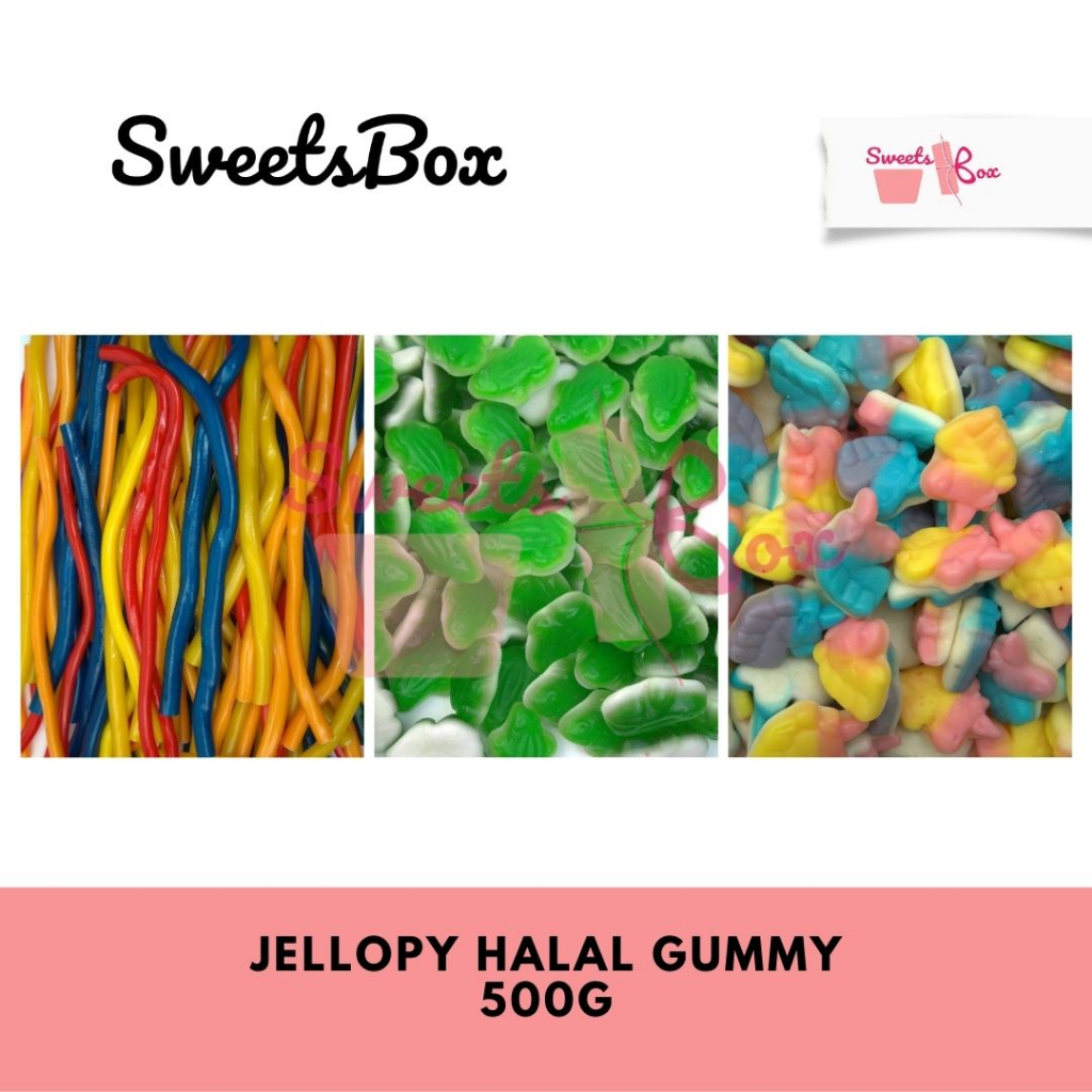 Sweetsbox Jellopy Halal Gummy Candy - 500g Repacked - Tidbits - Snack ...