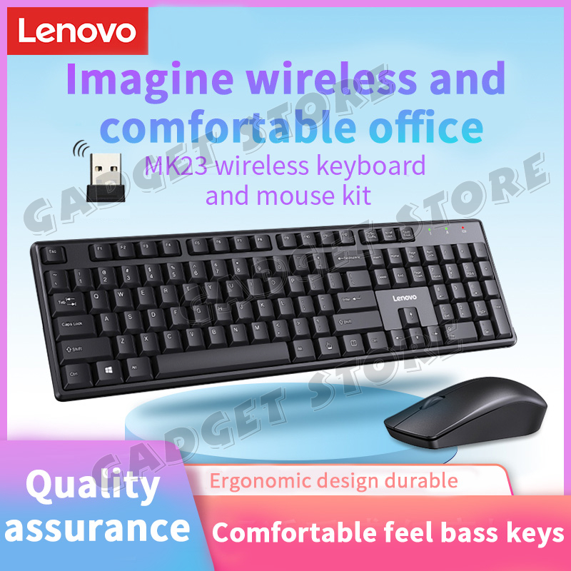 LENOVO MK23 USB Ergonomic Wirless Keyboard Mouse Comb With COMFORTABLE