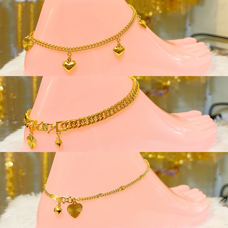 Centipede Foot Chain, LOVE Fat Foot Chain COP 916 (bangkok Gold/24k