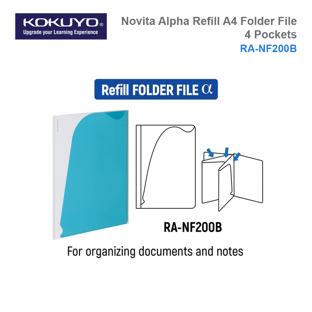 KOKUYO Novita Alpha Refill A4 Folder File (4 Pockets) RA-NF200B ...