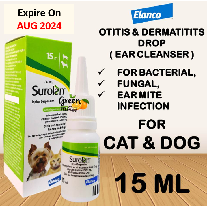 Antifungal Ear Drops Pet Cats & DogsEar Mites Infection[EXP08/2024