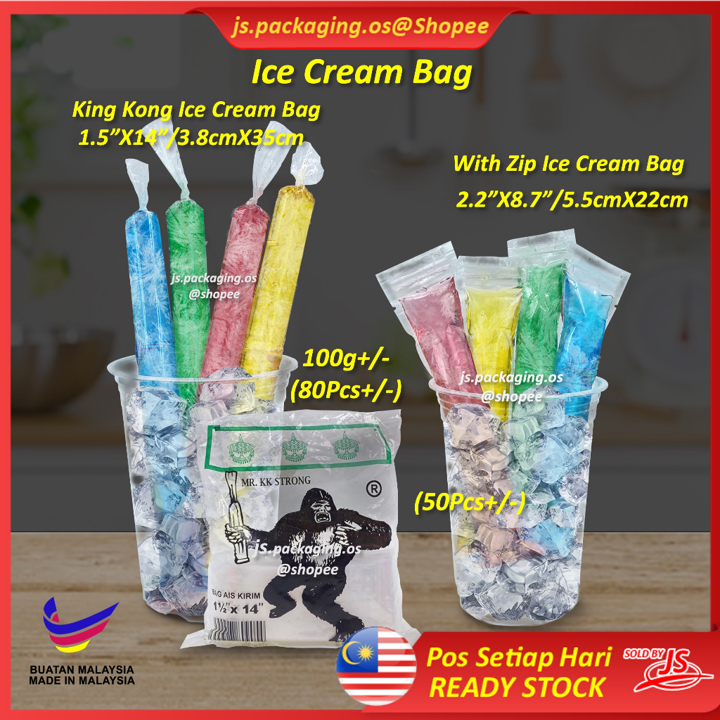 Plastik Aiskrim King Kong Ice cream Plastic Bag Plastik Aiskrim long