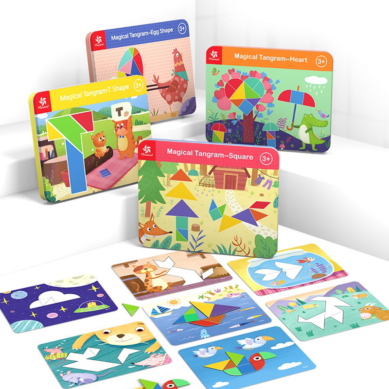 Pinwheel Magnetic Tangram Intelligence Puzzle Elementary School ...