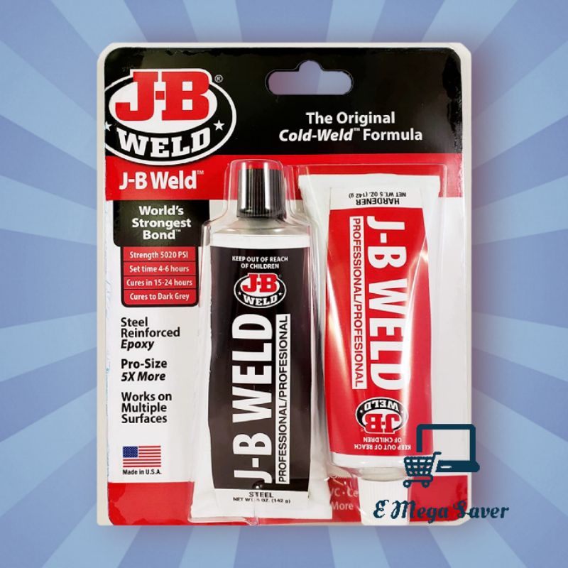 JB Weld ColdWeld Steel Reinforced Epoxy 142g x 2 (5oz x 2) Shopee