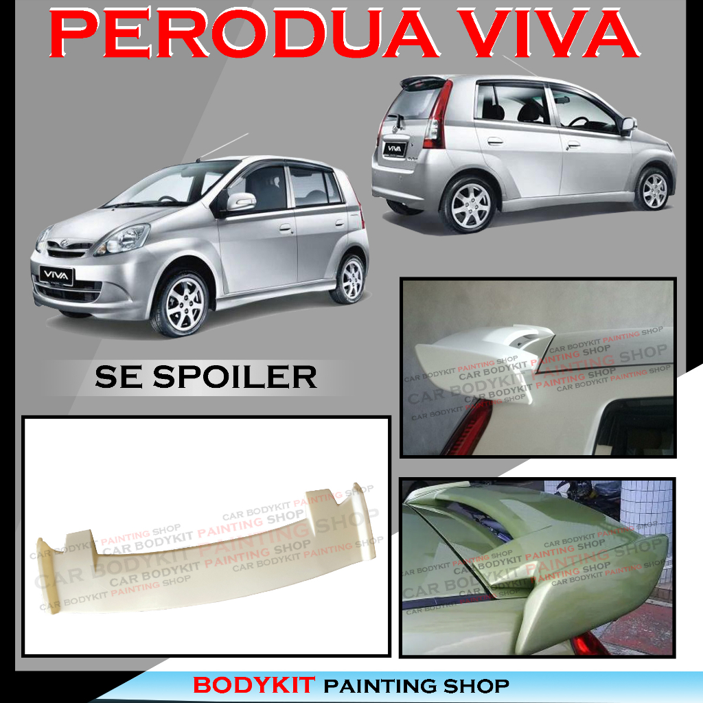 PERODUA VIVA 2007 SE STYLE REAR TRUNK SPOILER LIP -MATERIAL ABS BODYKIT ...