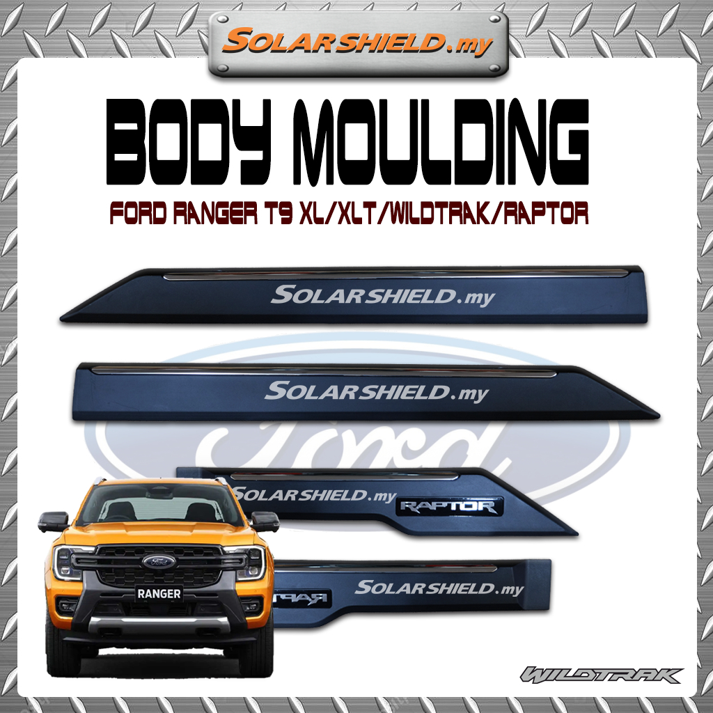 Ford Ranger T9 2022 Side Doors Cladding Trim Guard Body Moulding ...