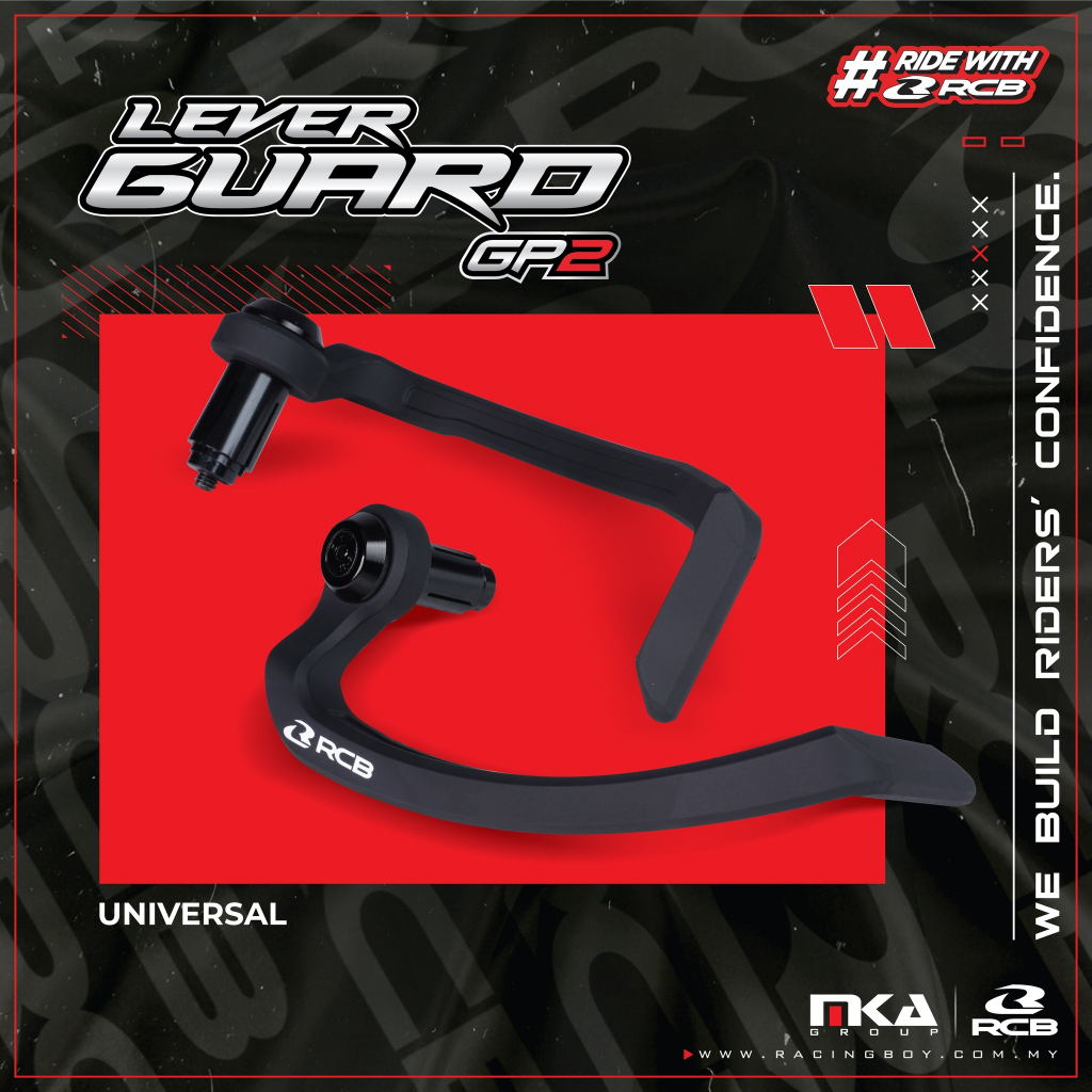 RACING Babe LEVER GUARD RCB GP2 V2 UNIVERSAL BLACK 2PCS 1 PAIR