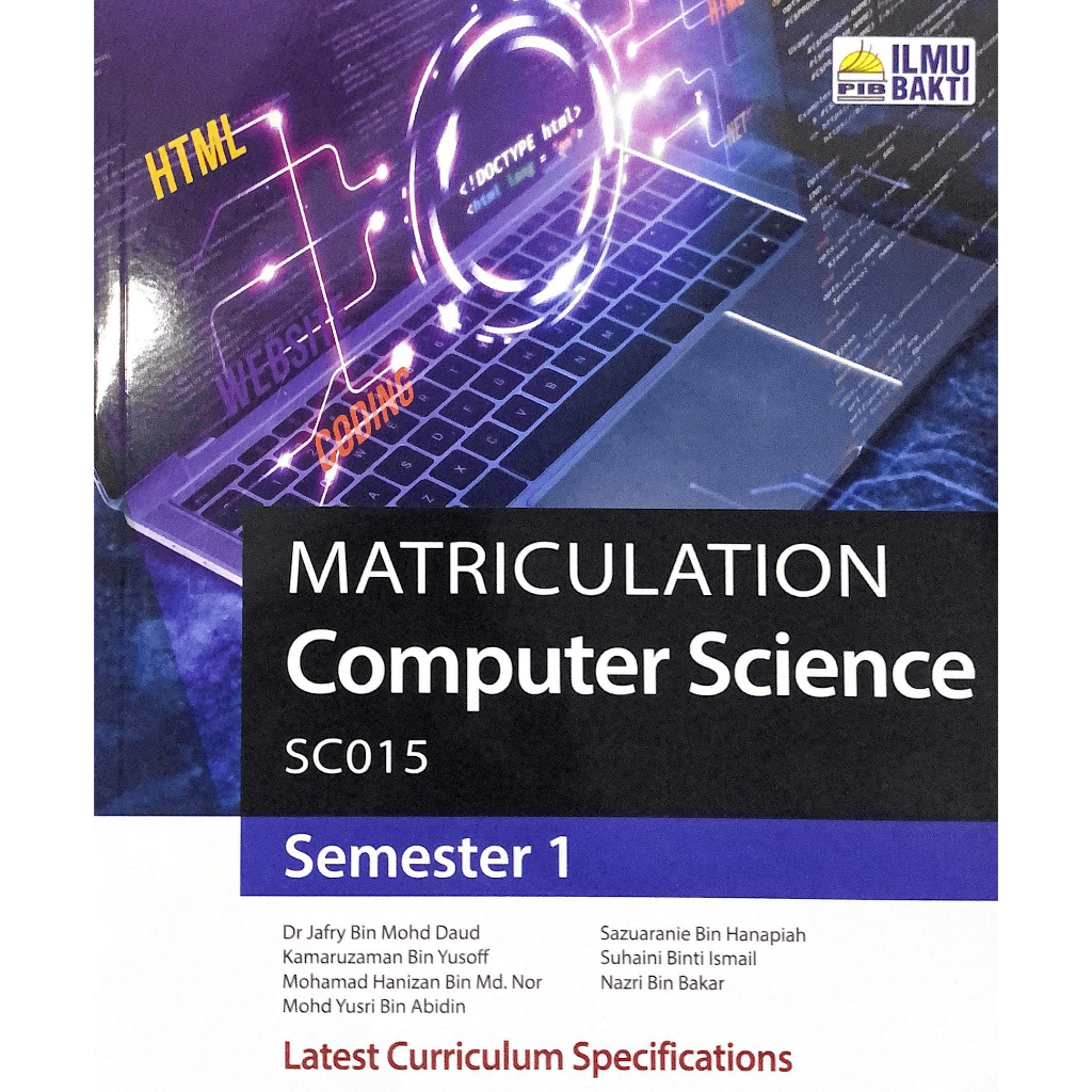 Matriculation Computer Science SC015 Semester 1 (Service) Session 2022/ ...