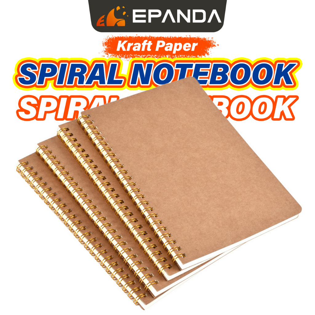 EPANDA Buku Nota Sketch Book Kraft Journal Book Grid Notebook Dotted