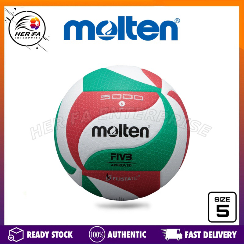 Pallone Da Pallavolo Molten V5M5000 Taglia 5 &ndash; Microfibra PU Soft Touch, Per Interno/esterno