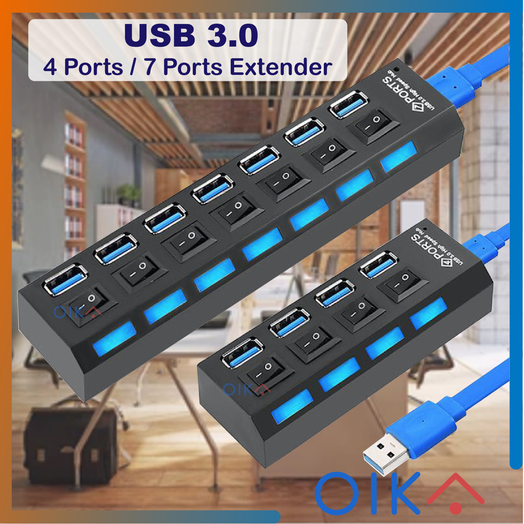 Micro USB 3.0 Extender Hub Splitter 4 Port / 7 Port Super High Speed ...
