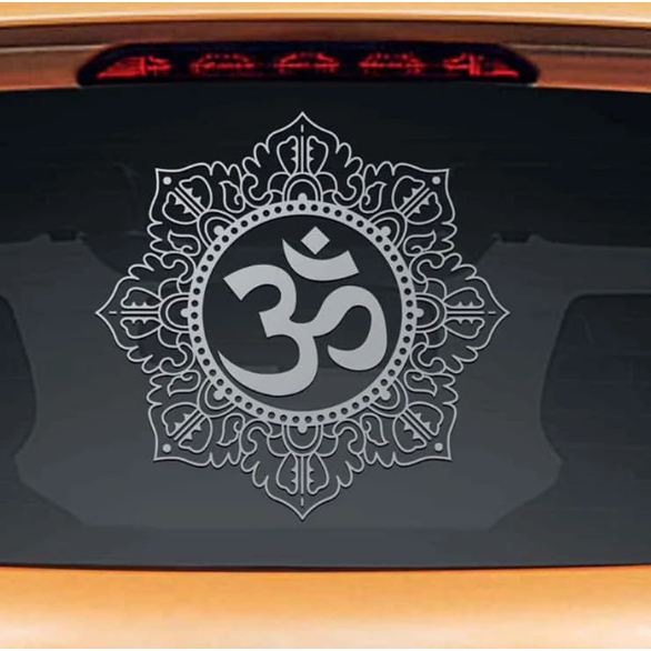 Hinduism Sign Artistic Om Murals Yoga Style Wall Decal Car Rear Glass ...