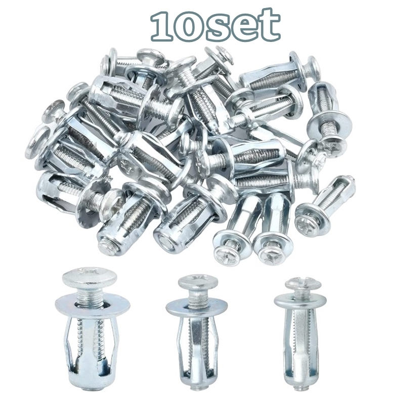 10pcs Petal Nut Rivet Lock Nut Jack Nut Expansion Screw Anchor Bolt For