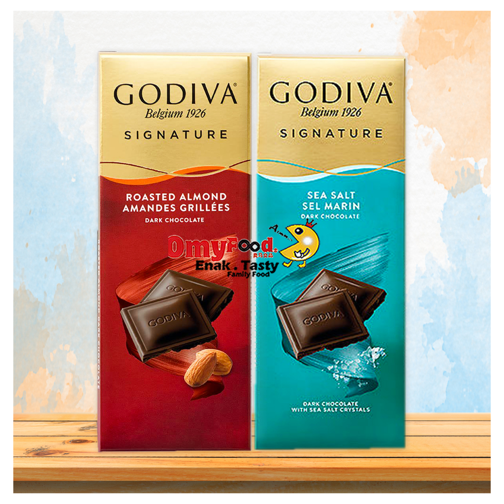 90g Godiva Belgium 1926 Signature Dark Chocolate [Roasted Almond / Sea