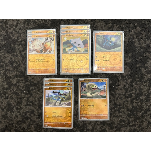 Pokemon TCG - Common Reverse Holo - Fighting - Grey Border | Shopee ...