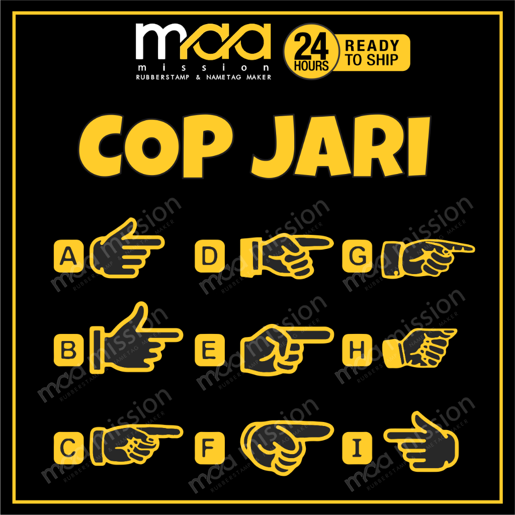 Rubber Stamp Cop Jari Kanan & Kiri | Shopee Philippines