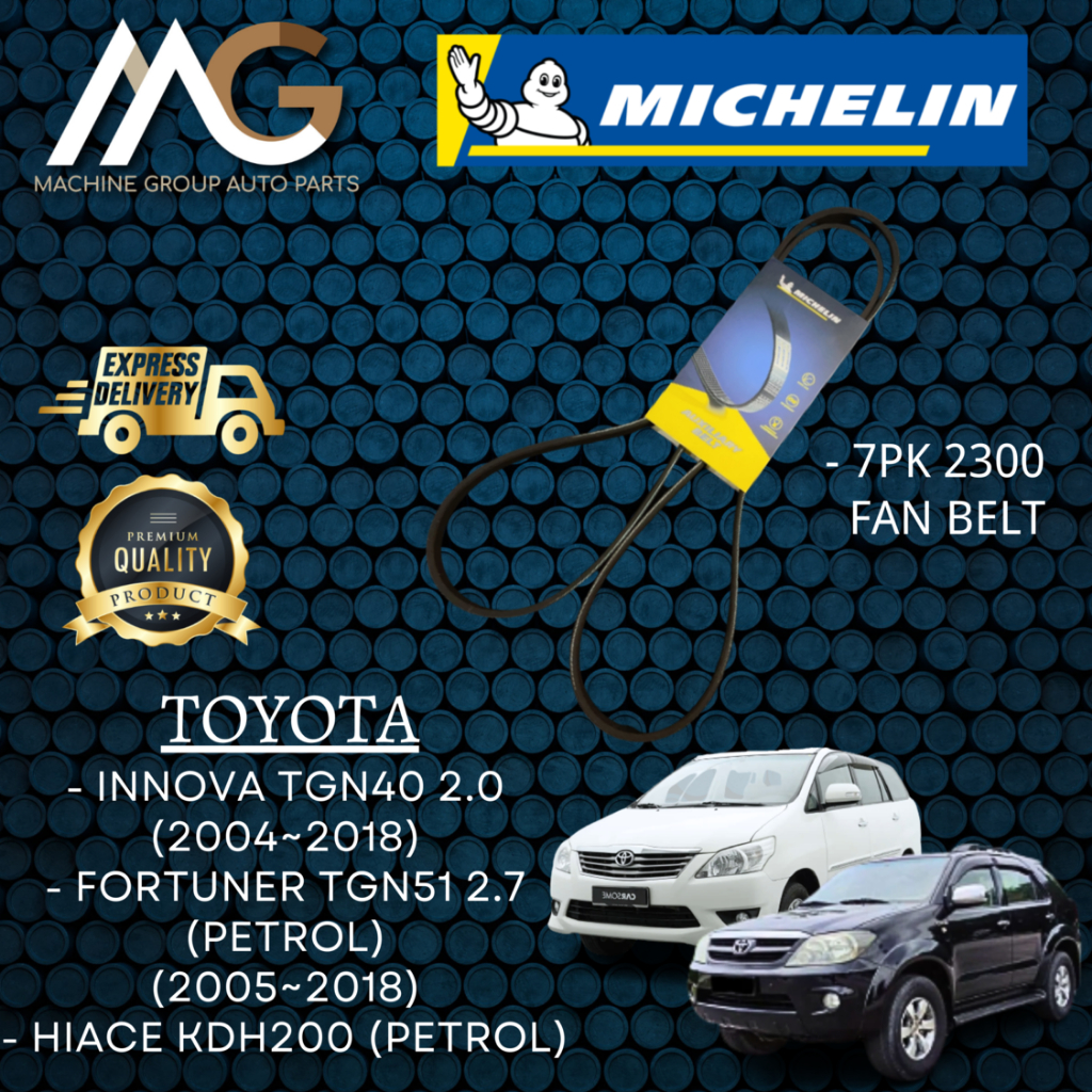 Michelin Belt Toyota Innova TGN40 2.0 , Fortuner TGN51 2.7 , Hiace ...