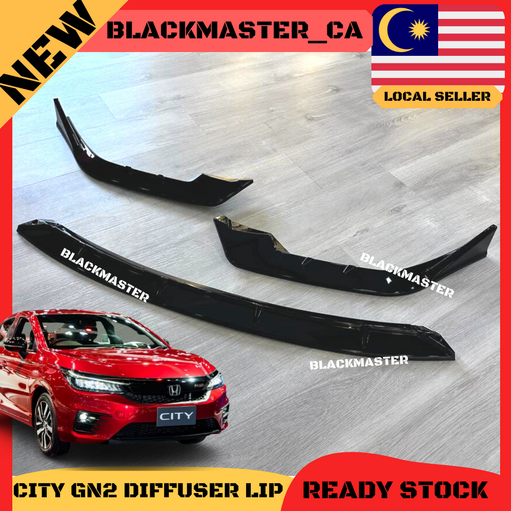 Honda City Gn2 2020 2021 2022 2023 City Hatchback 2022 2023 Rs V2 Front Lip Diffuser 3pcs 1415