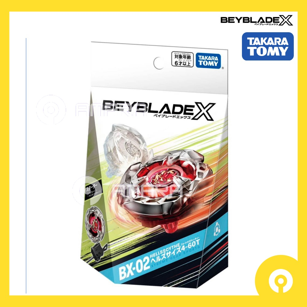 Takara Tomy BEYBLADE X BX-02 Hells Scythe 4-60T Starter comes with ...