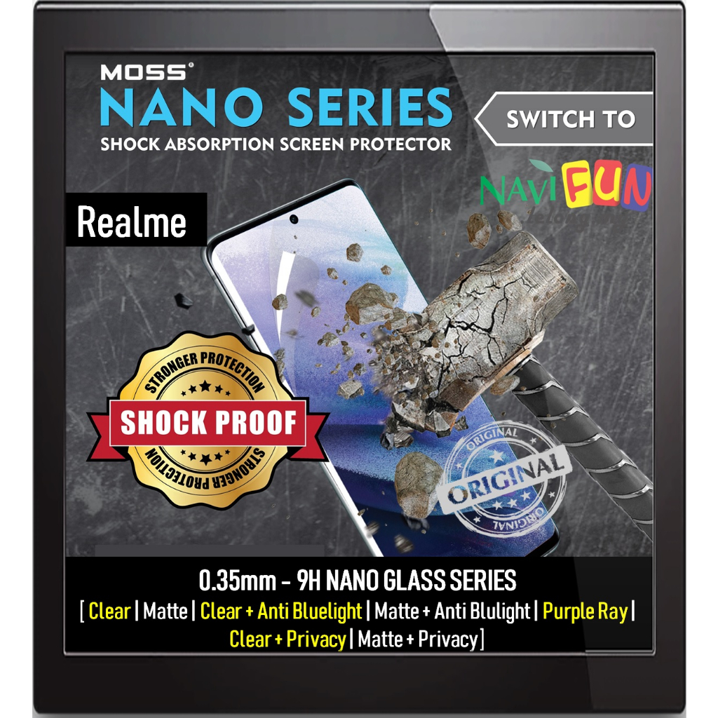 [ Realme 11 10 9 9i Pro ] [Clear Matte Privacy Anti Bluelight] MOSS 9H