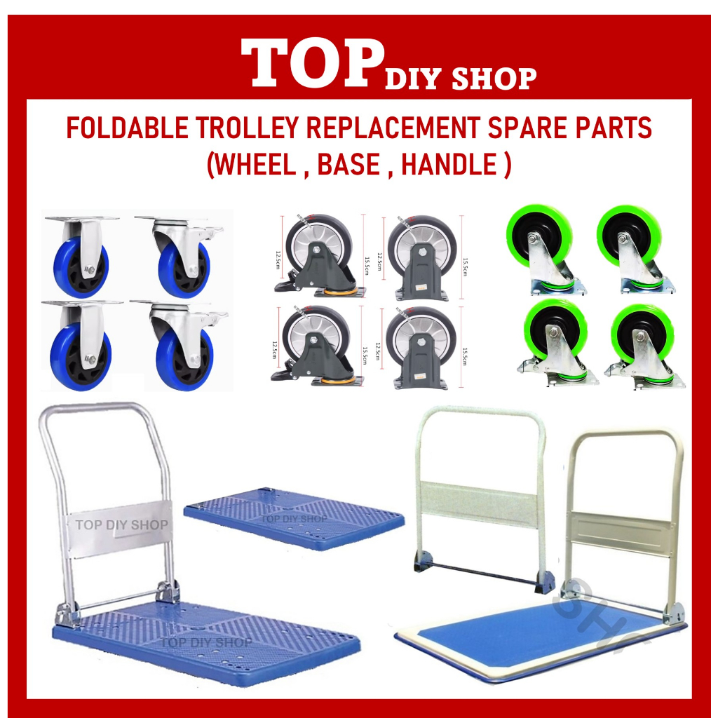 Foldable Trolley Replacement Spare Part Heavy Duty Trolley Wheels ...